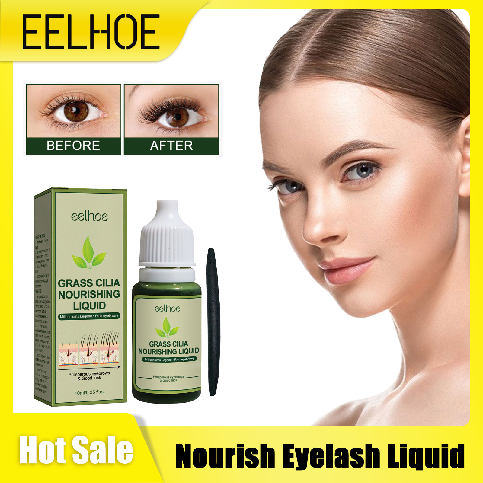 Lash Serum Growth - Nourish Eyelash Liquid Fast Longer Fuller