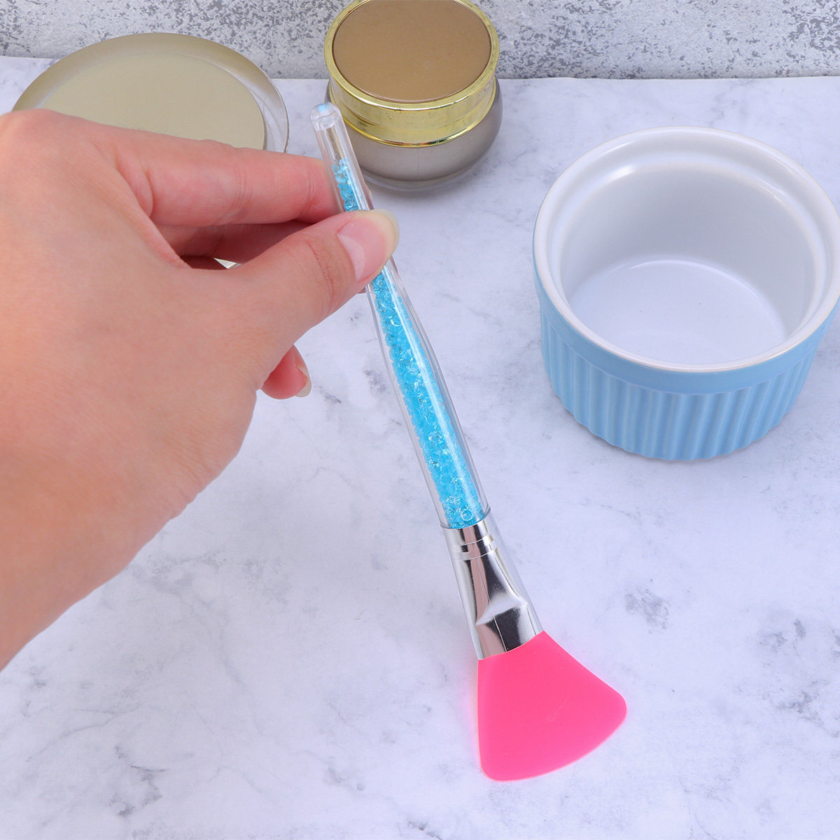 Silicone Face Mask Brush Blue  - Beauty Makeup Cream recension och pris