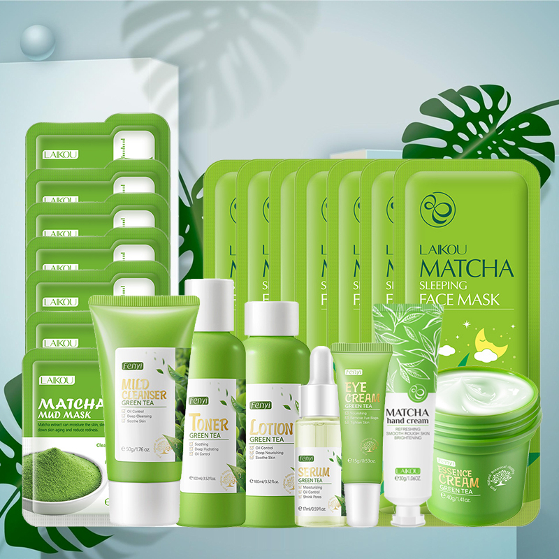 Green Tea Skin Care Kit Korean - Beauty Makeup Cream recension och pris