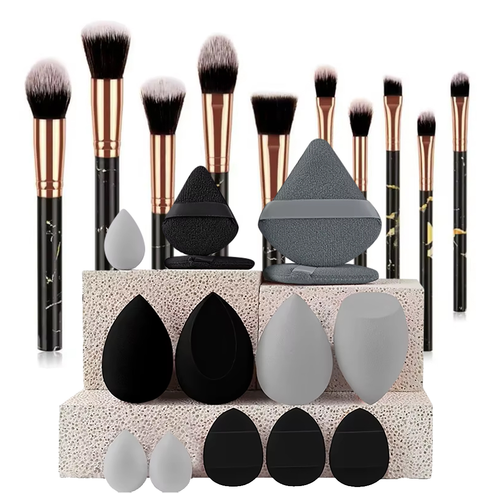 10Pcs Marble Makeup Brushes Fa - Beauty Makeup Blender recension och pris