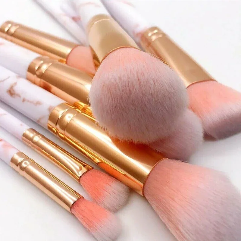 10Pcs Marble Makeup Brushes Fa - Beauty Makeup Blender recension och pris