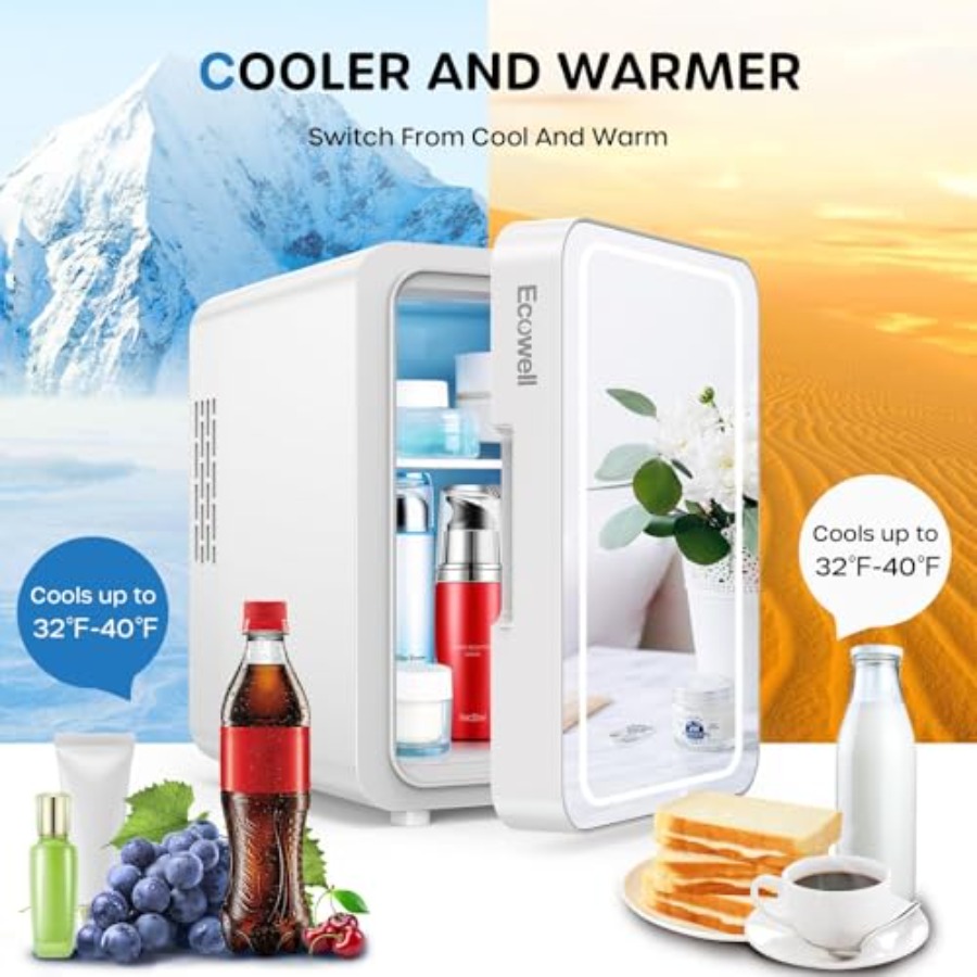 Mini Skincare Fridge 4L/6Can w - Beauty Makeup Fridge recension och pris