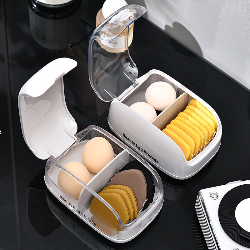 Makeup Sponge Storage Box with - Beauty Makeup Blender recension och pris
