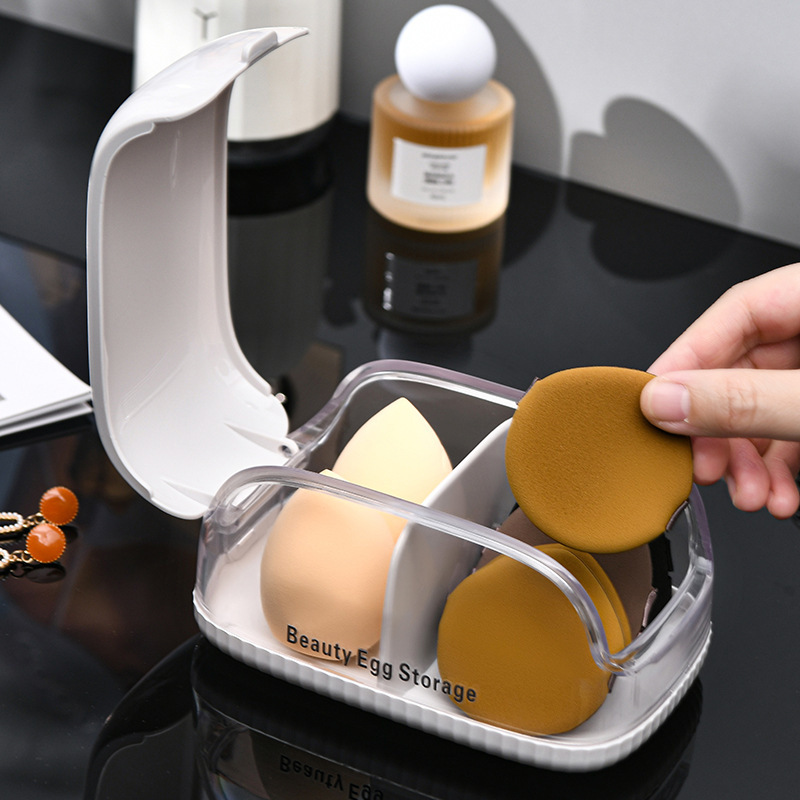 Makeup Sponge Storage Box with - Beauty Makeup Blender recension och pris