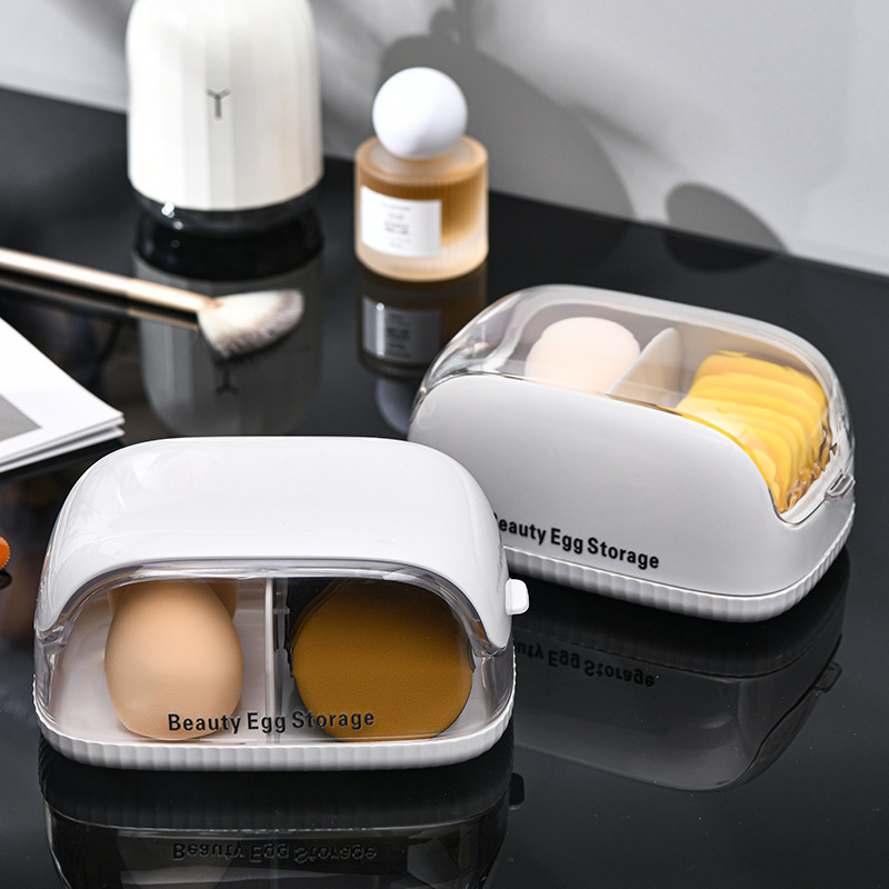 Makeup Sponge Storage Box with - Beauty Makeup Blender recension och pris