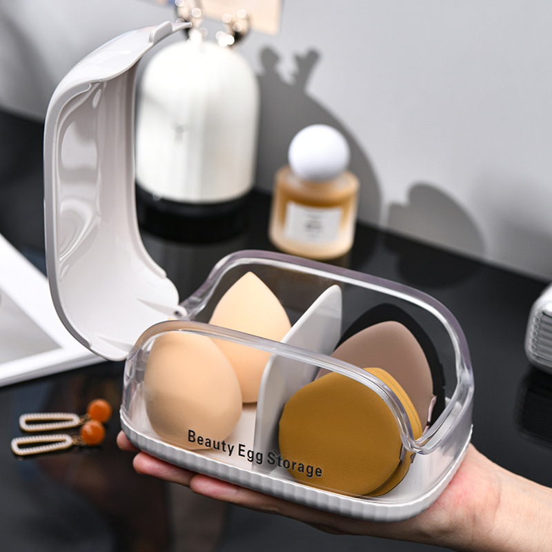 Makeup Sponge Storage Box with - Beauty Makeup Blender recension och pris