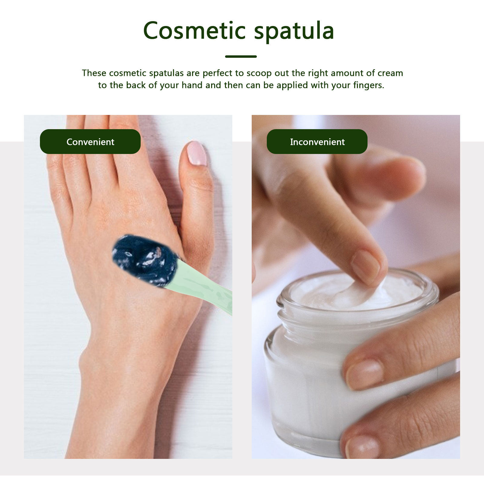 1Set Makeup Spatula Plastic Sc - Beauty Makeup Cream recension och pris