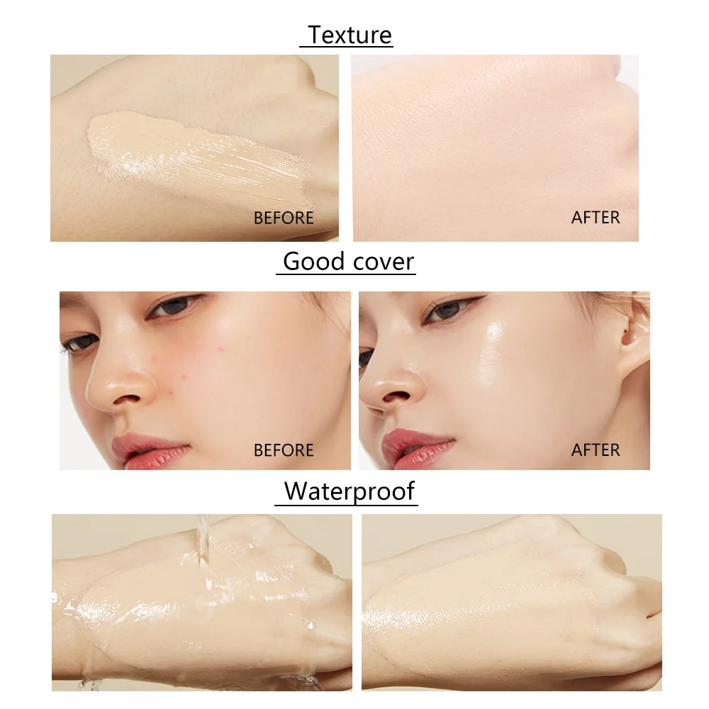 Liquid Foundation High Coverag - Beauty Makeup Cream recension och pris