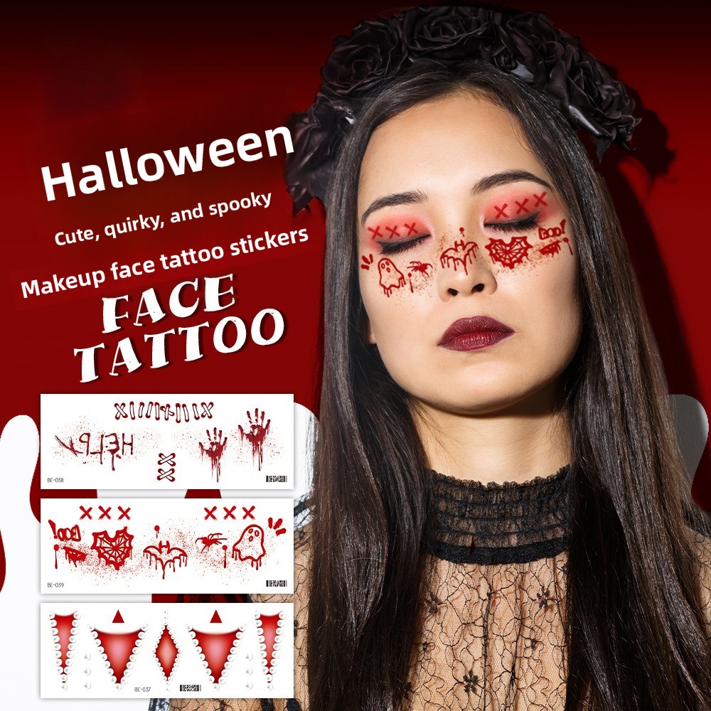 5Pcs Halloween Beauty Stickers - Beauty Halloween Makeup recension och pris