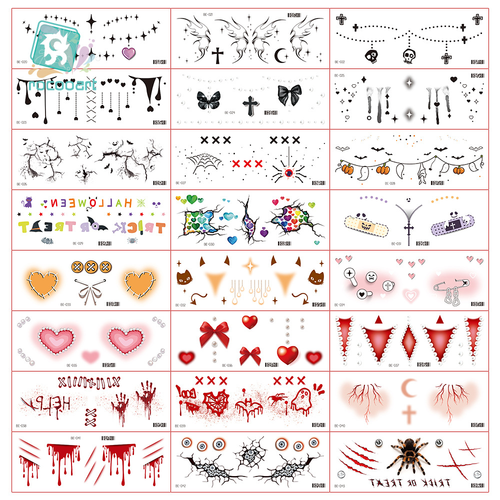 5Pcs Halloween Beauty Stickers - Beauty Halloween Makeup recension och pris